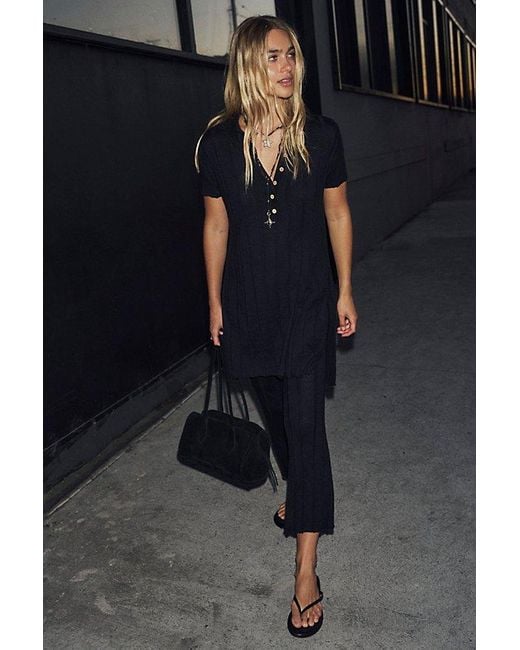 Free People Black Paloma Sweater Pant Set