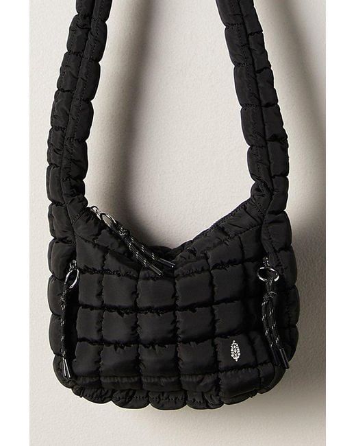 Fp Movement Black Quilted Baby Carryall Sling Bag
