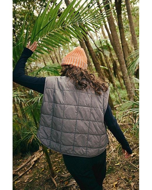 Fp Movement Green Quilted Packable Puffer Vest Jacket