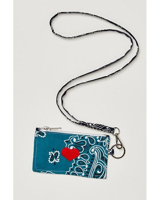 Free People Blue Call It By Your Name Cardholder