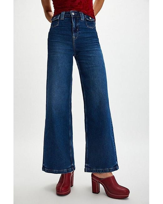Matisse Blue Krissy Platform Mules