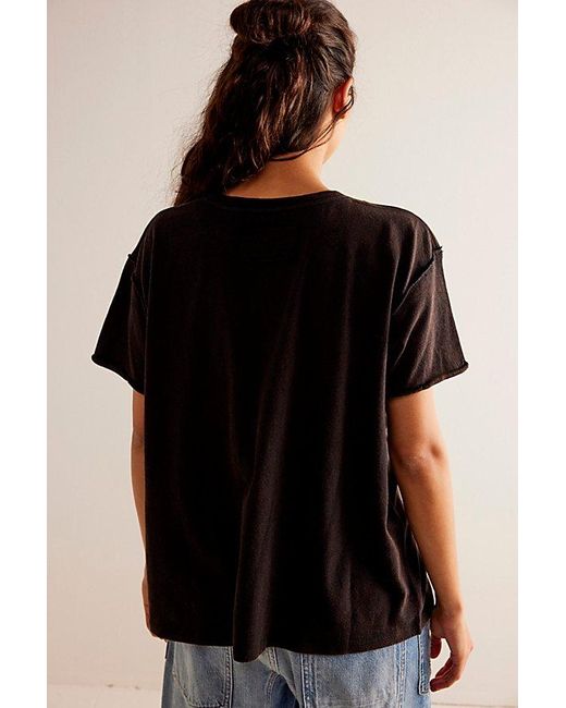 Free People Horsin Around Tee At In Washed Black Combo, Size: Large