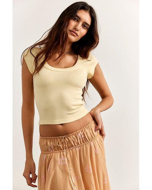 Free People Brown Brooklyn Tee
