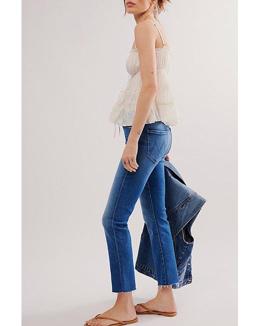Mother Blue The Rascal Ankle Fray Jeans