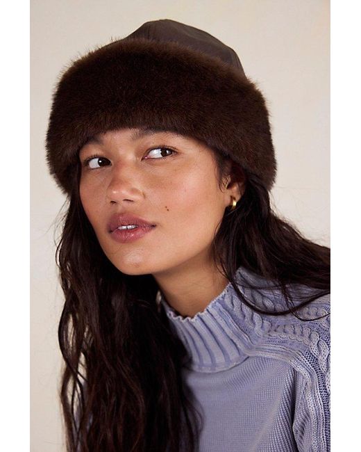 Free People Black Vegan Cozy Fisherman Hat