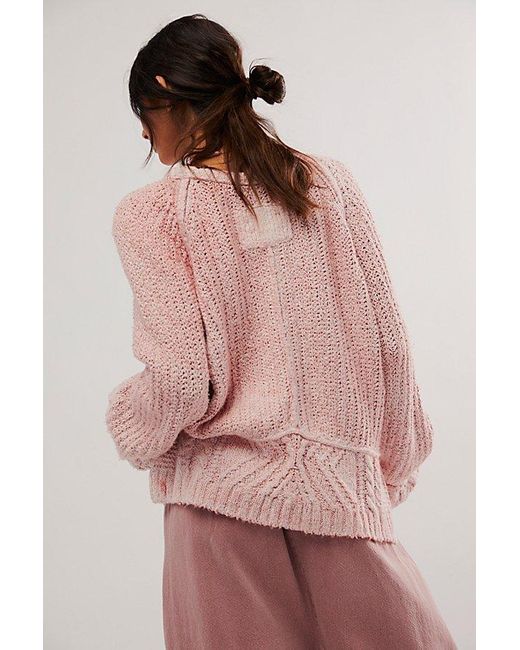 Free People Pink Sunfade Crewneck