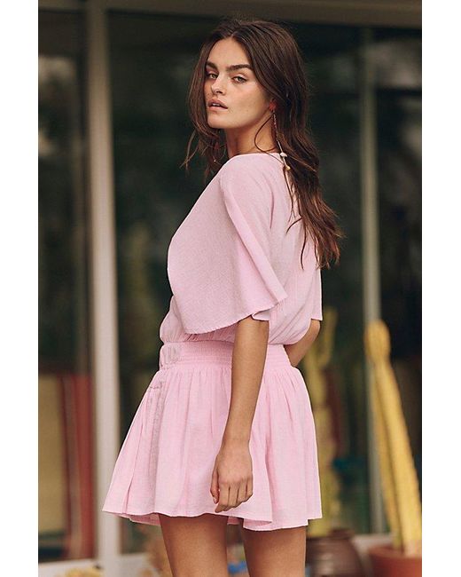 Free People Pink Sutton Mini Dress