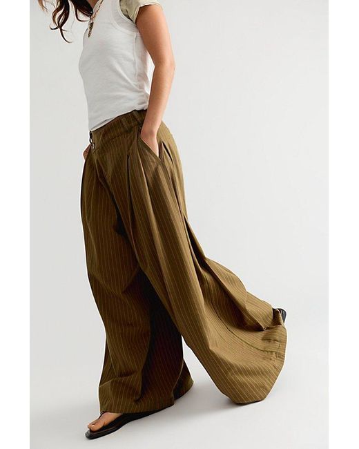 Free People Natural Porter Crossover Trousers