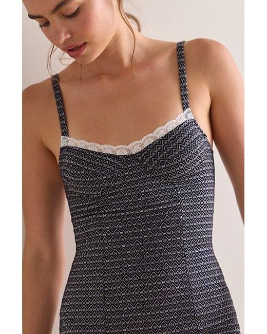 Only Hearts Black Corset Mini Slip Dress