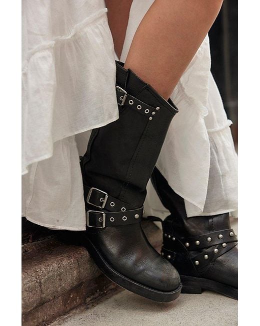 Free People Black X We The Free Janey Engineer Boot