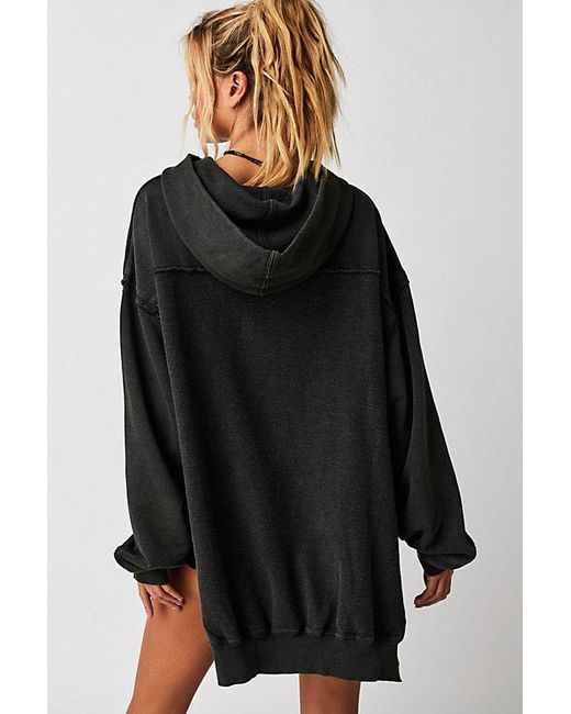 Free People Everyday Hoodie At In Washed Black, Size: Xs