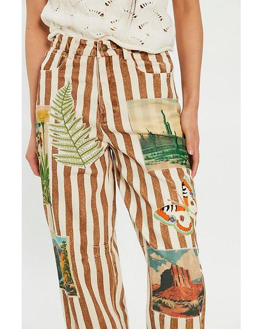 Denim and Bone White Roadtrip Striped Jeans