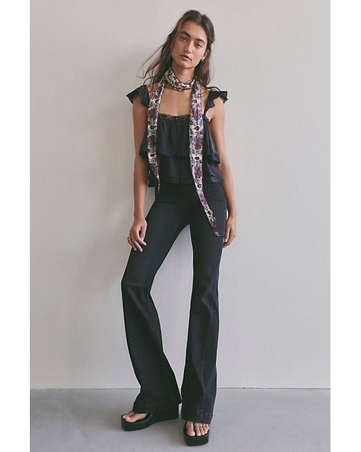 Free People Multicolor Alamo Low-Rise Flare Jeans