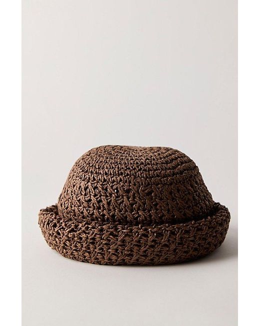 Free People Brown Sailor Straw Hat
