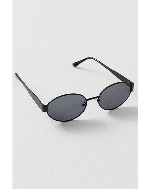 Free People Little Secret Round Sunglasses At In Black