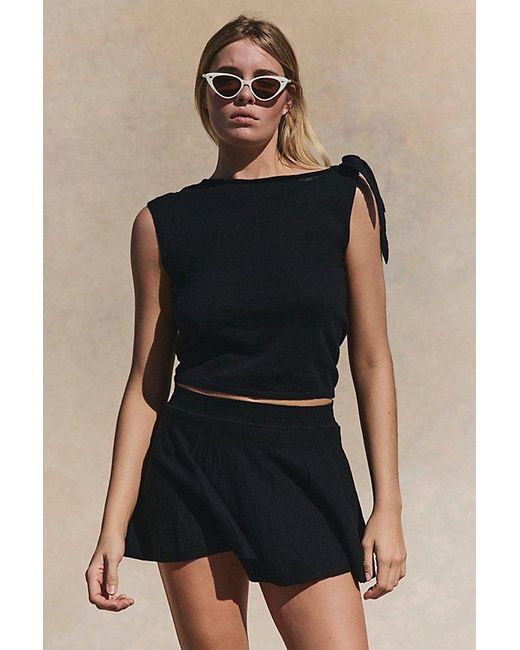free-est Blue Fran Sweater Skort Set By