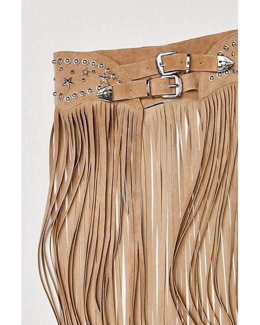 Urban Outfitters Natural Paris Texas Maxi Skirt Belt By