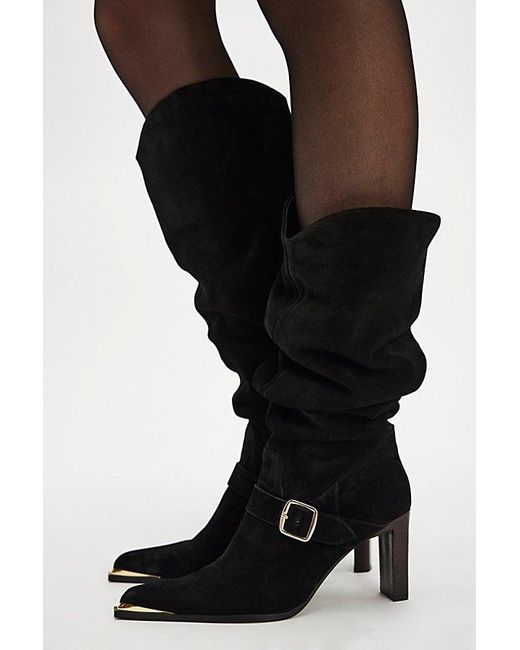 Free People Girls' Night Slouch Boots in Black | Lyst