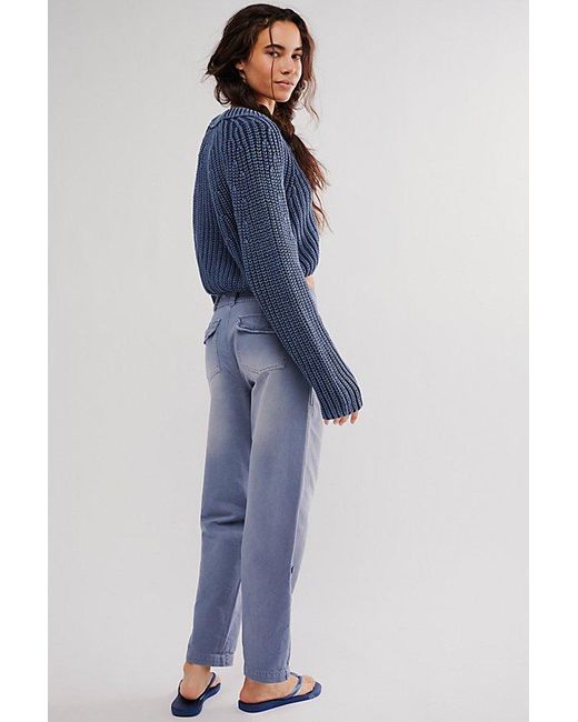 Free People Blue Cleo Washed Chino