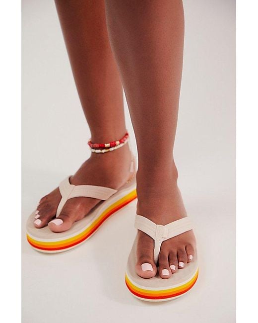 Hari Mari Brown Dunes Sunset Platform Flip-flops
