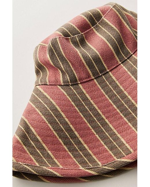 Free People Brown Oversized Washed Bucket Hat