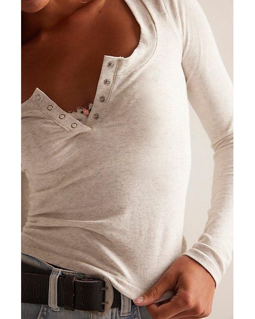 Free People Brown Wide Awake Layering Top By