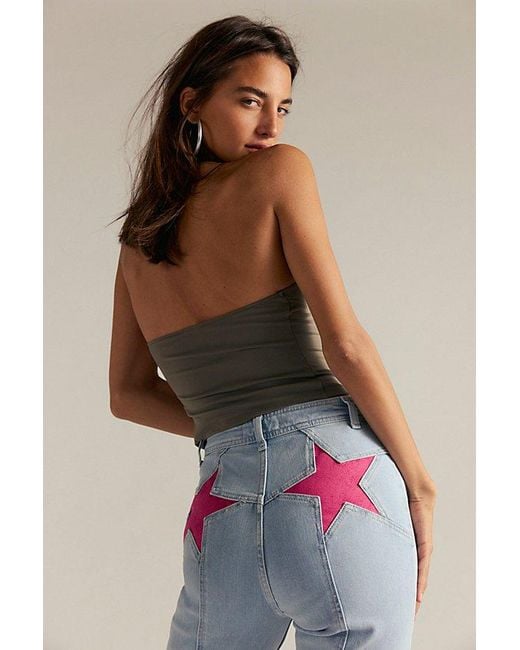 Free People Multicolor Firecracker Flare Jeans