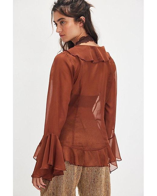 Bali Brown Tulula Chiffon Top