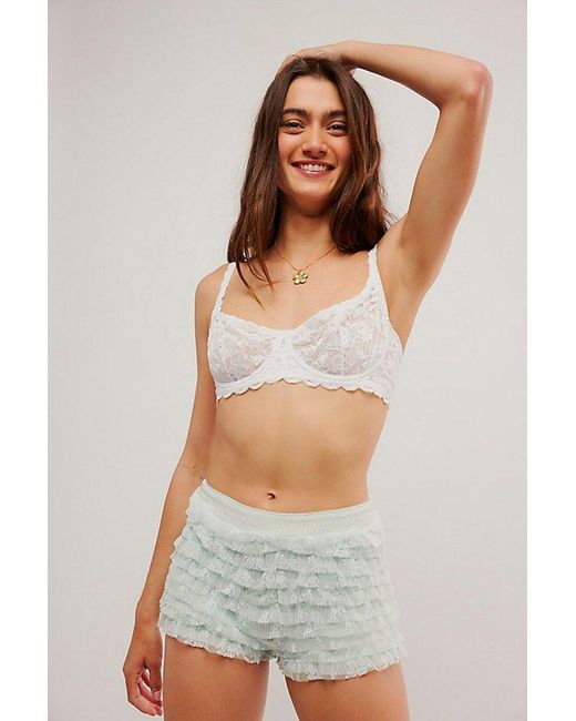 Intimately By Free People Gray Feeling For Lace Shorties