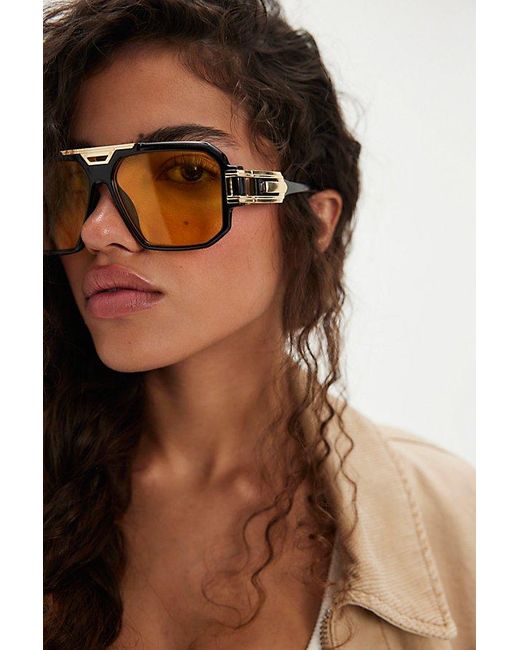Free People Brown Corfu Oversized Aviator Sunglasses