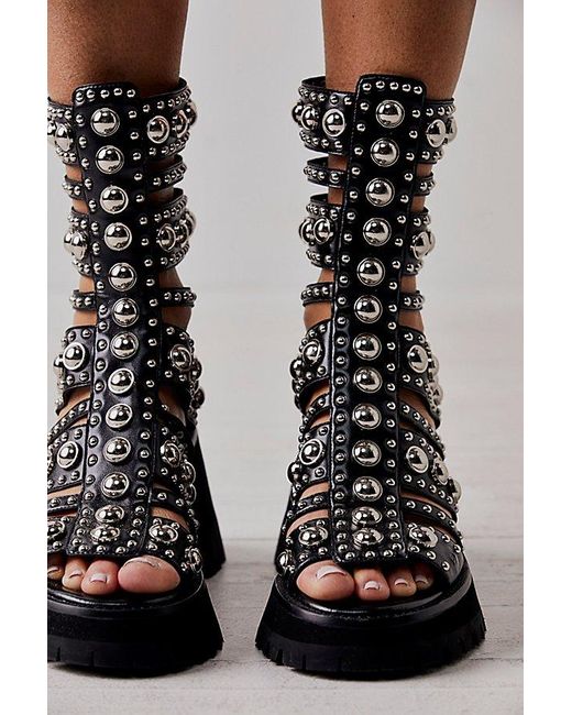 Jeffrey Campbell Black Siren Studded Gladiator Sandals