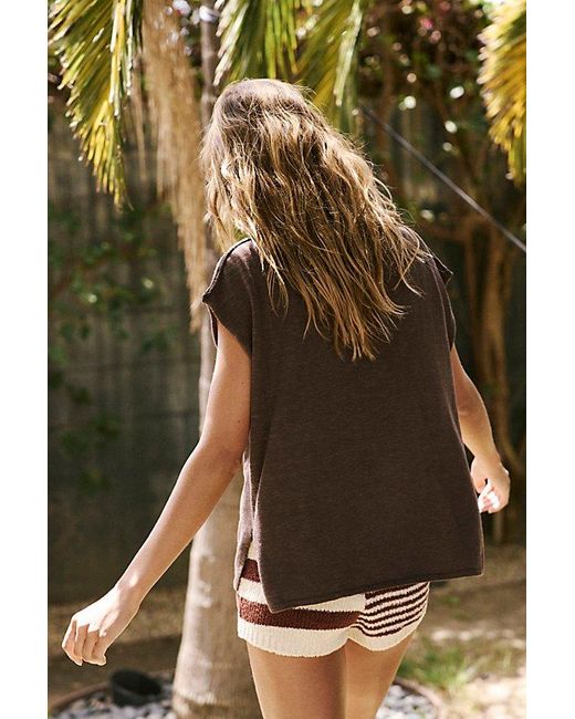free-est Green Marina Del Sol Sweater Top By