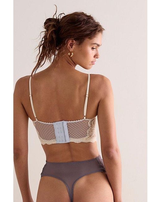 Intimately By Free People Brown Lacebound High-Rise Thong By