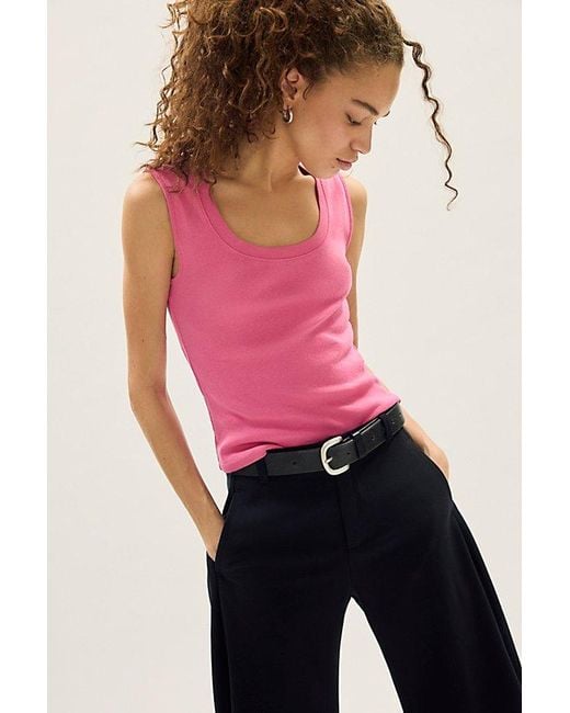 Free People Pink Ballad Reversible Tank Top