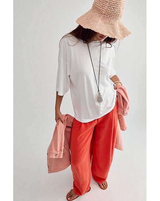 Free People White We The Free Perfect Oversized Tee