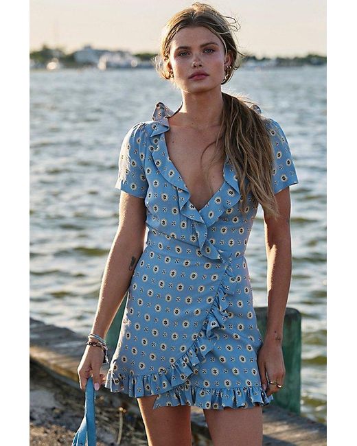 Free People Blue Wildest Dreams Mini Dress