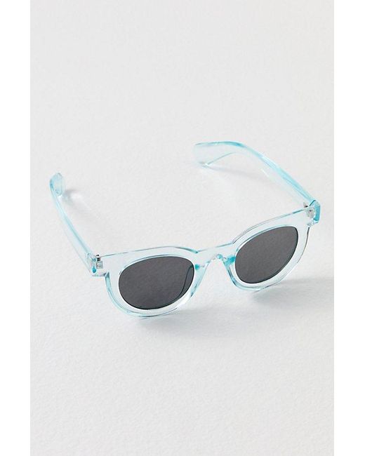 Free People Midnight Round Sunglasses At In Blue