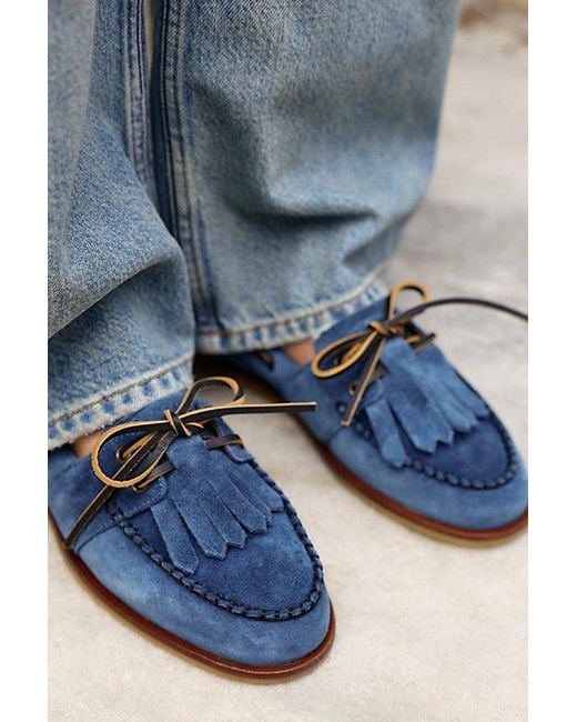 Free People Blue Benny Boat Shoes Shoe