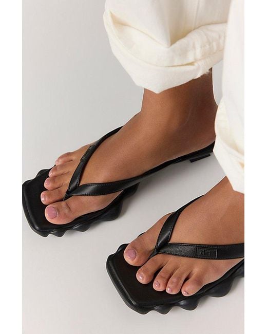 Dirt Black Range Thong Heels