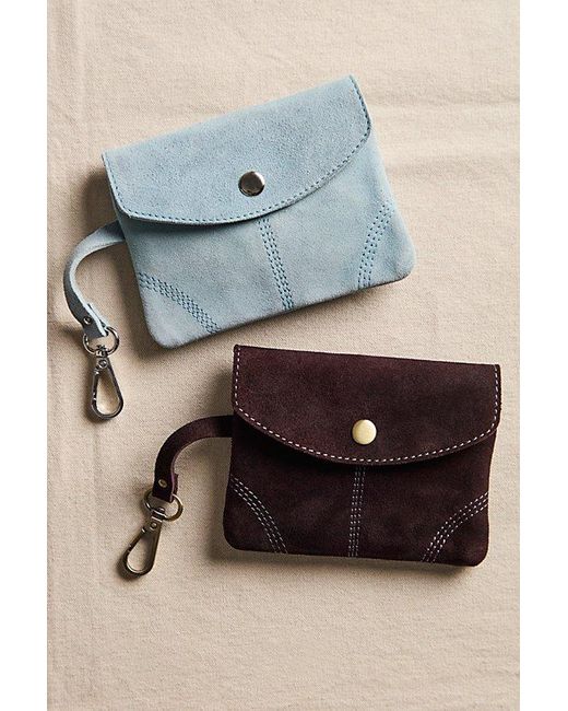 Free People Blue Lyra Suede Wallet