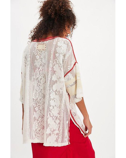 Free People White Best Match Tee