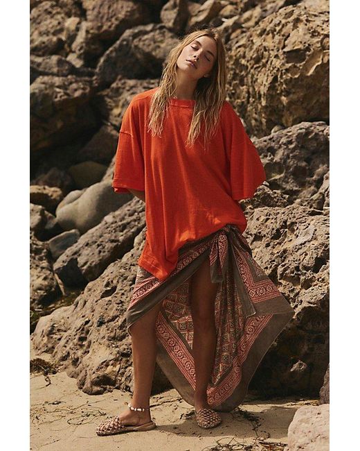 free-est Red Essential Extreme Tee Mini Dress By