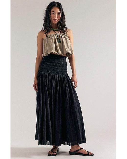 Free People Black Raven Solid Convertible Maxi Skirt