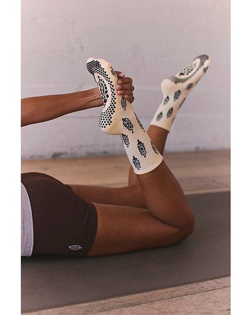 Free People Metallic Buti Buti Pilates Grip Socks