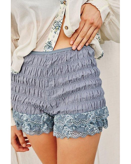 Intimately By Free People Blue In Bloom Shorties
