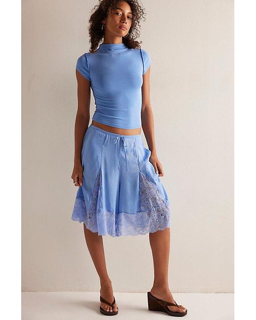 Free People Blue Made You Look Shorts