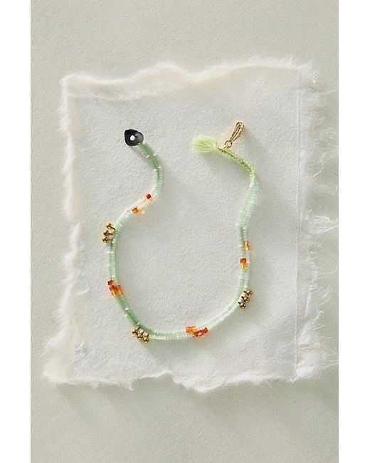 Free People Natural Muse Semi-Precious Beaded Anklet