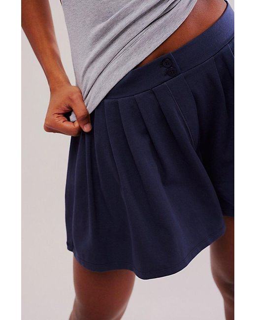 Intimately By Free People Blue Weekend Friend Pleated Boxers