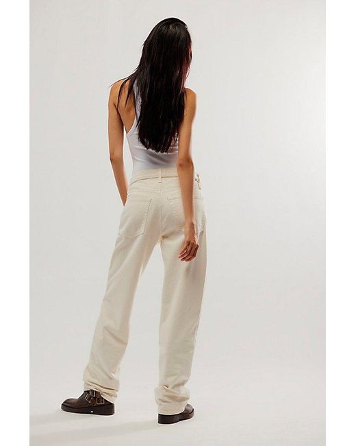 Re/done Natural Loose Long Jeans