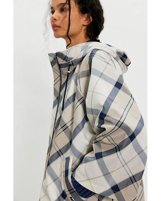 Barbour Gray Kinsale Tartan Showerproof Jacket